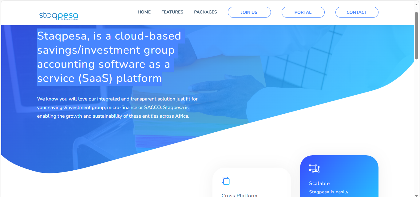 Staqpesa SaaS Platform